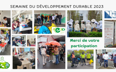 Remerciements partenaires et organisateurs – Semaine du Développement Durable